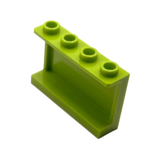 Panel 1 x 4 x 2 with Side Supports - Hollow Studs, Part# 14718 Part LEGO® Lime