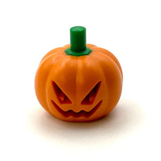 Minifigure Headgear Pumpkin Jack O' Lantern, Part# 20695pb01 Part LEGO® Orange