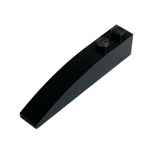 Slope Curved 6x1, Part# 42022 Part LEGO® Black