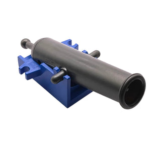 LEGO® Cannon with Cannon Base Part LEGO® Blue Projectile Launcher Cannon Shooting Pearl Dark Gray