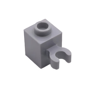 Brick, Modified 1x1 with Open U Clip (Vertical Grip) - Hollow Stud, Part# 60475b Part LEGO® Light Bluish Gray