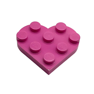 Plate, Round 3x3 Heart, Part# 39613 Part LEGO® Dark Pink