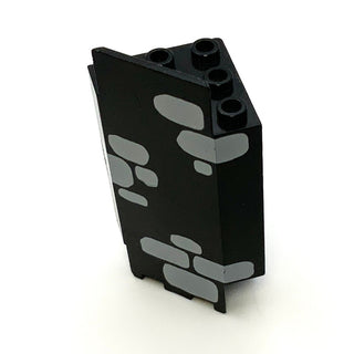 Panel 3x6x6 Corner Wall with Scattered Stones Light Gray Pattern, Part #2345pb06 Part LEGO® Decent - Black