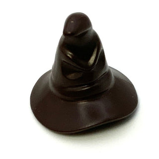 Minifigure, Headgear, Wizard/Witch Hat with Face (Sorting Hat), Part# 38974 Part LEGO® Dark Brown
