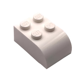 Slope, Curved 3x2 with 4 Studs, Part# 6215 Part LEGO® White