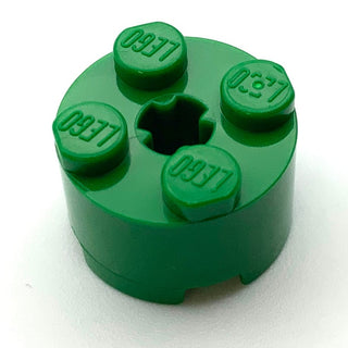 Brick Round 2x2 with Axle Hole, Part# 3941 Part LEGO® Green  