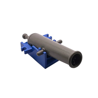 LEGO® Cannon with Cannon Base Part LEGO® Blue Projectile Launcher Cannon Shooting Old Dark Gray