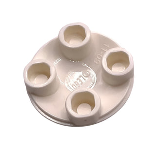 Plate, Round 2x2 with Rounded Bottom (Boat Stud), Part# 2654 Part LEGO® White
