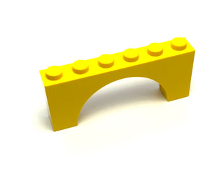Arch 1x6x2 (Thick Top with Reinforced Underside), Part# 3307 Part LEGO® Yellow  