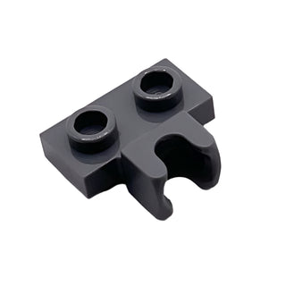 Plate, Modified 1x2 with Small Tow Ball Socket on Side, Part# 14704 Part LEGO® Dark Bluish Gray