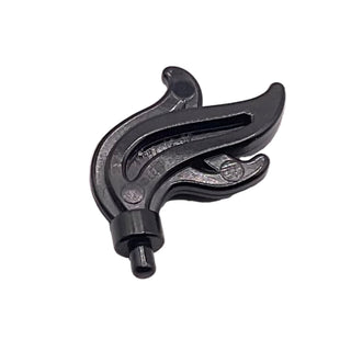 Flame Small Minifigure Plume Feather, Part# 64647 Part LEGO® Black