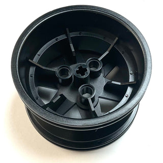 Wheel 56mm D. x 34mm Technic Racing Medium, 3 Pin Holes, Part# 44772 Part LEGO® Black