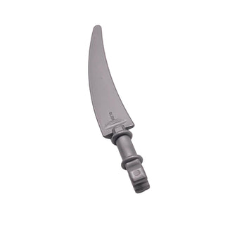 Minifigure, Weapon Sword, Scythe Blade with Clip Pommel, Part# 59229 Part LEGO® Flat Silver