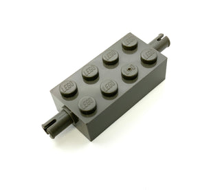 Brick, Modified 2x4 with Pins, Part# 6249 Part LEGO® Dark Gray  