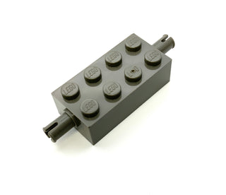 Brick, Modified 2x4 with Pins, Part# 6249 Part LEGO® Dark Gray