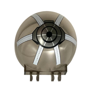 Windscreen 6 x 6 x 3 Canopy Half Sphere with Dual 2 Fingers with SW Republic Gunship Pattern, Part# 50747pb09 Part LEGO® Trans-Brown Very Good