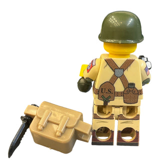 WWII U.S. Army 82nd Airborne Paratrooper Custom Minifigure, BB2 Custom minifigure Battle Brick