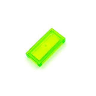 Tile 1x2, Part# 3069 Part LEGO® Trans-Bright Green  