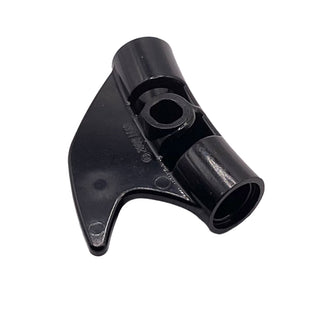 Technic, Pin Connector Round Curved with Fin and Hole, Part# 87745 Part LEGO® Black