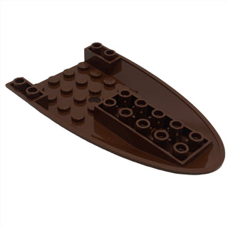 Aircraft, Bottom Fuselage Curved 6x10, Part# 87611 Part LEGO® Reddish Brown  