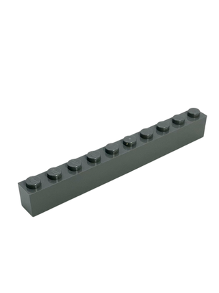 Brick 1x10, Part# 6111 Part LEGO® Dark Bluish Gray