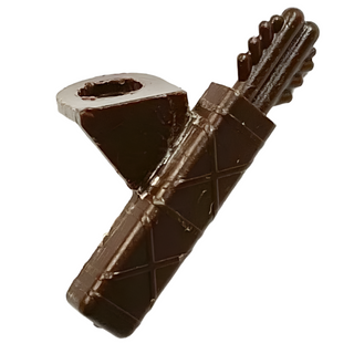 Minifigure Arrow Quiver with 2 Arrows, Part# 4498 Part LEGO® Dark Brown Very Good