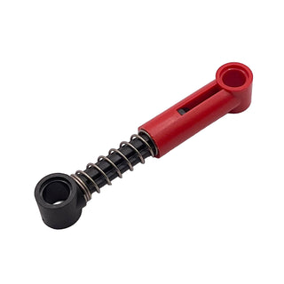 Technic, Shock Absorber 6.5L with Black Piston Rod - Normal Spring, Part# 731c05 Part LEGO® Red
