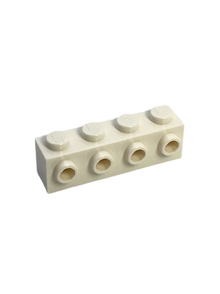 Brick, Modified 1x4 with Studs on Side, Part# 30414 Part LEGO® White 1 Part