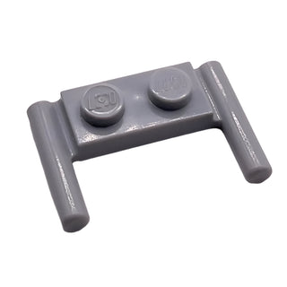 Plate, Modified 1x2 with Bar Handle - Flat Ends, Low Attachment, Part# 3839b Part LEGO® Light Bluish Gray