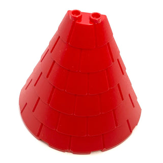 Tower Roof 4x8x6 Half Cone Shaped with Roof Tiles, Part# 1746 Part LEGO® Red