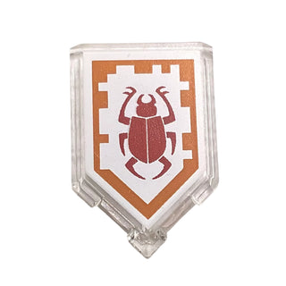 Tile, Modified 2 x 3 Pentagonal with Nexo Power Shield Pattern - Beetle Bomb, Part# 22385pb007 Part LEGO®