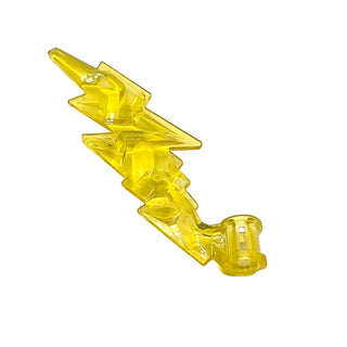 Wave Angular Single with Axle Hole End (Lightning Bolt) Pattern, Part# 2149 Part LEGO® Trans-Yellow