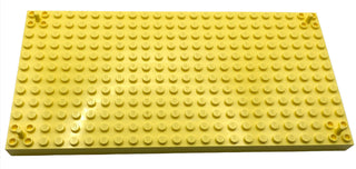 12x24 Brick Modified Plate with Peg at Each Corner, Part# 47116 Part LEGO® Bright Light Yellow