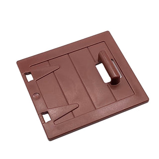 Duplo Door / Window Pane 1 x 4 x 3 Wooden Gate with Handle, Part# 87653 Part LEGO® Reddish Brown Very Good