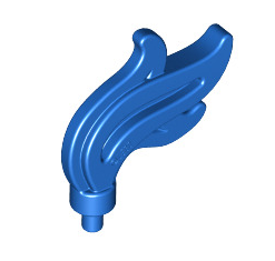 Flame Small Minifigure Plume Feather, Part# 64647 Part LEGO® Blue