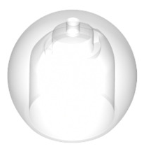 Minifigure, Headgear Helmet Round Fishbowl, Part# 51283 Part LEGO® Trans-Clear