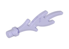 Flame Wave Rounded Straight Small with Bar End and Small Pins, Part# 6126  LEGO® Trans-Purple  