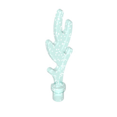 Flame Wave Rounded Straight Small with Bar End, Part# 6126b Part LEGO® Glitter Trans-Light Blue 1 Part
