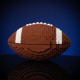 American Football Life-Sized Replica Building Kit Bricker Builds