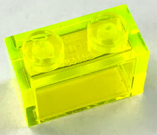 Brick 1x2, Part# 3004 and 3065 Part LEGO® Trans-Neon Green 1 Part