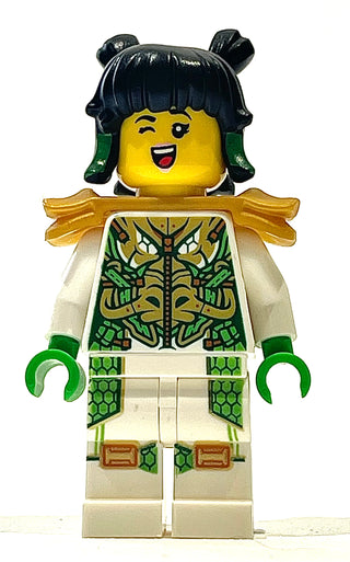 Mei - Dragon Armor Suit, Pearl Gold Shoulder Pads, Hair, mk042 Minifigure LEGO®   
