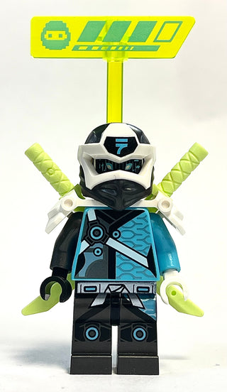 Nya - Digi Nya, Shoulder Armor with Scabbard, njo0586 Minifigure LEGO® Like New - with Swords and Health Bar