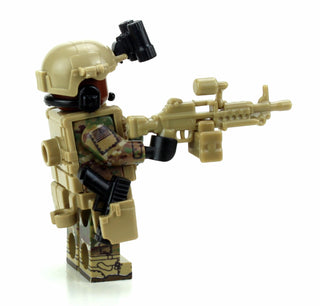 US Army Gunner African American OCP Minifigure, BB83 Minifigure Battle Brick