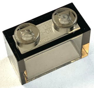 Brick 1x2, Part# 3004 and 3065 Part LEGO® Trans-Black 1 Part
