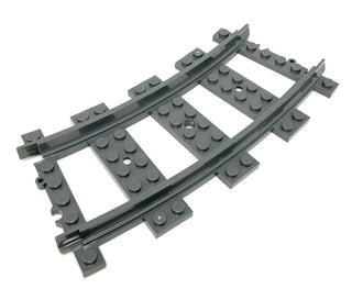 LEGO® Plastic Train Track, Curved, Dark Bluish Gray, Part# 53400 Part LEGO® 1 Part