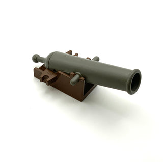 LEGO® Cannon with Cannon Base Part LEGO® Brown Projectile Launcher Cannon Shooting Old Dark Gray