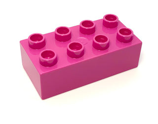 Duplo, Brick 2x4, Part# 3011 Part LEGO® Dark Pink