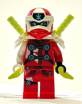 Kai - Digi Kai, Shoulder Armor with Scabbard, njo0568 Minifigure LEGO® Like New - With Swords