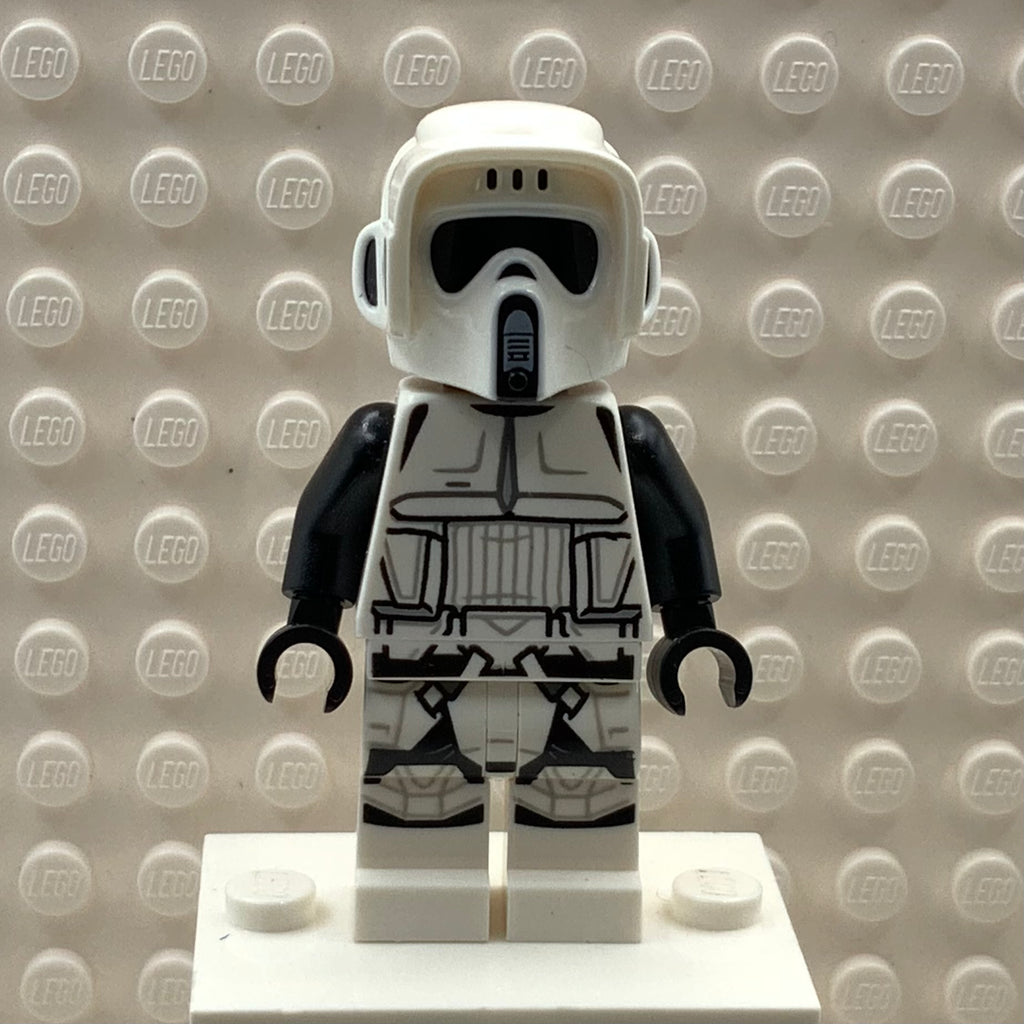 Scout Trooper, Female, Dual Molded Helmet, Reddish Brown Head, Open Mouth  Smirk, sw1229