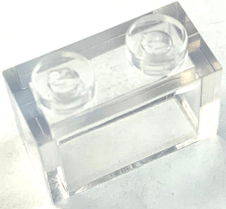 Brick 1x2, Part# 3004 and 3065 Part LEGO® Trans-Clear 1 Part